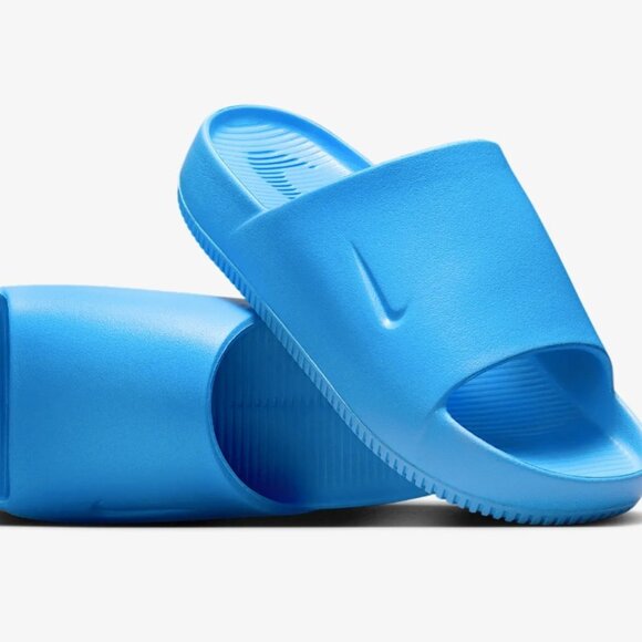 Nike Calm Unisex Slides Comfort Sandal, Blue 9M / 10W - Picture 1 of 4
